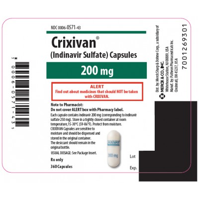 Фото препарата Криксиван Crixivan 200 мг/360 капсул